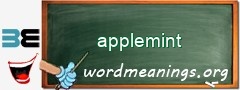 WordMeaning blackboard for applemint